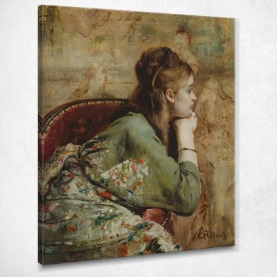 Meditation Alfred Stevens stal61 canvas print 