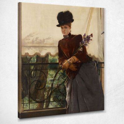 Portrait Of Mademoiselle Dubois Alfred Stevens stal75 canvas print 