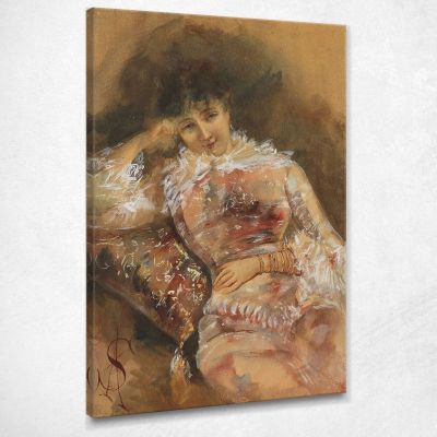 Portrait Of Sarah Bernhardt Alfred Stevens stal76 canvas print 