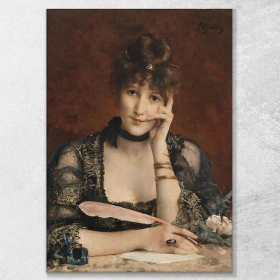 The Letter Alfred Stevens stal85 canvas print 