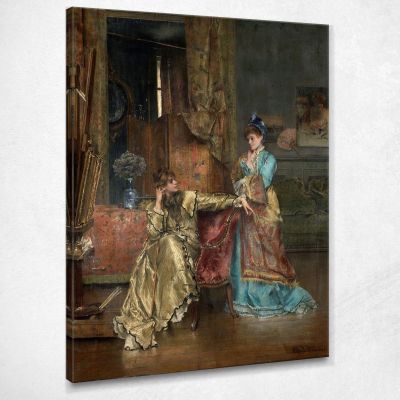 The Visit Alfred Stevens stal92 canvas print 