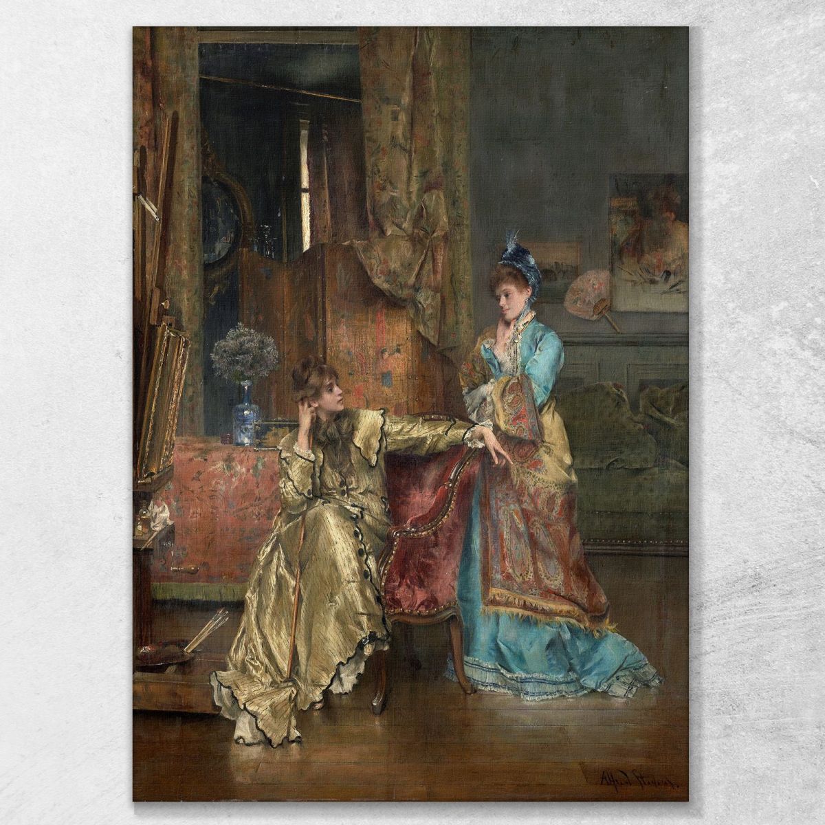 The Visit Alfred Stevens stal92 canvas print 