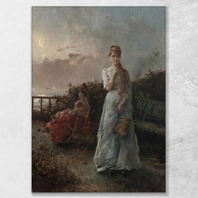 An Evening At The Sea Alfred Stevens stal94 canvas print 