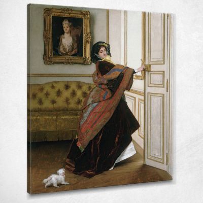 Will You Go Out With Me Fido Alfred Stevens stal96 canvas print 