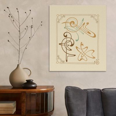 Abstract Design Based On Arabesques Alphonse Mucha amu3 canvas print 