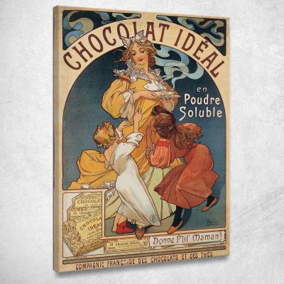 Ideal Chocolate Alphonse Mucha amu28 canvas print 