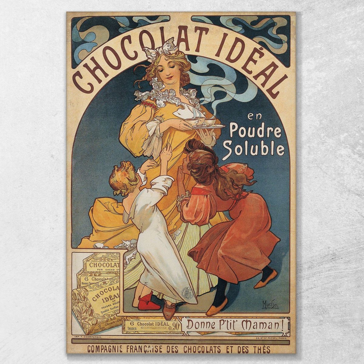 Ideal Chocolate Alphonse Mucha amu28 canvas print 