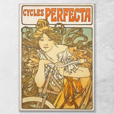 Cycles Perfecta Alphonse Mucha amu32 canvas print 