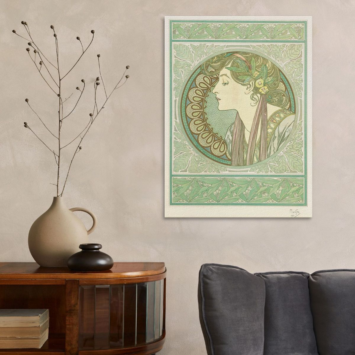 Laurel Alphonse Mucha amu66 canvas print 