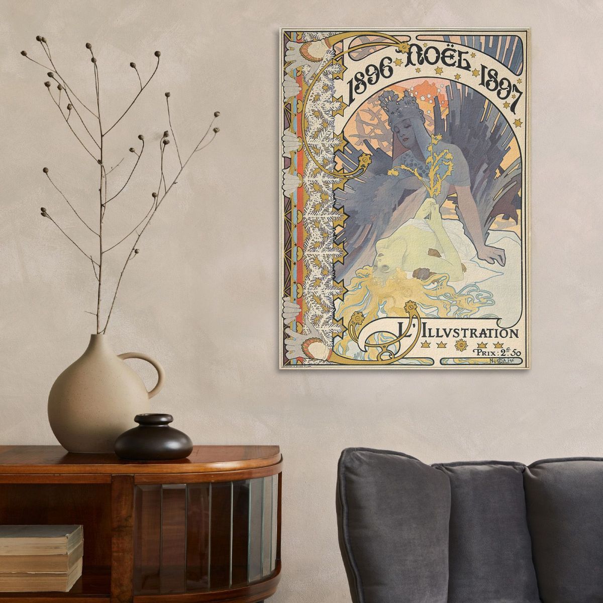 L'Illustration Noël 1896 Alphonse Mucha amu78 canvas print 