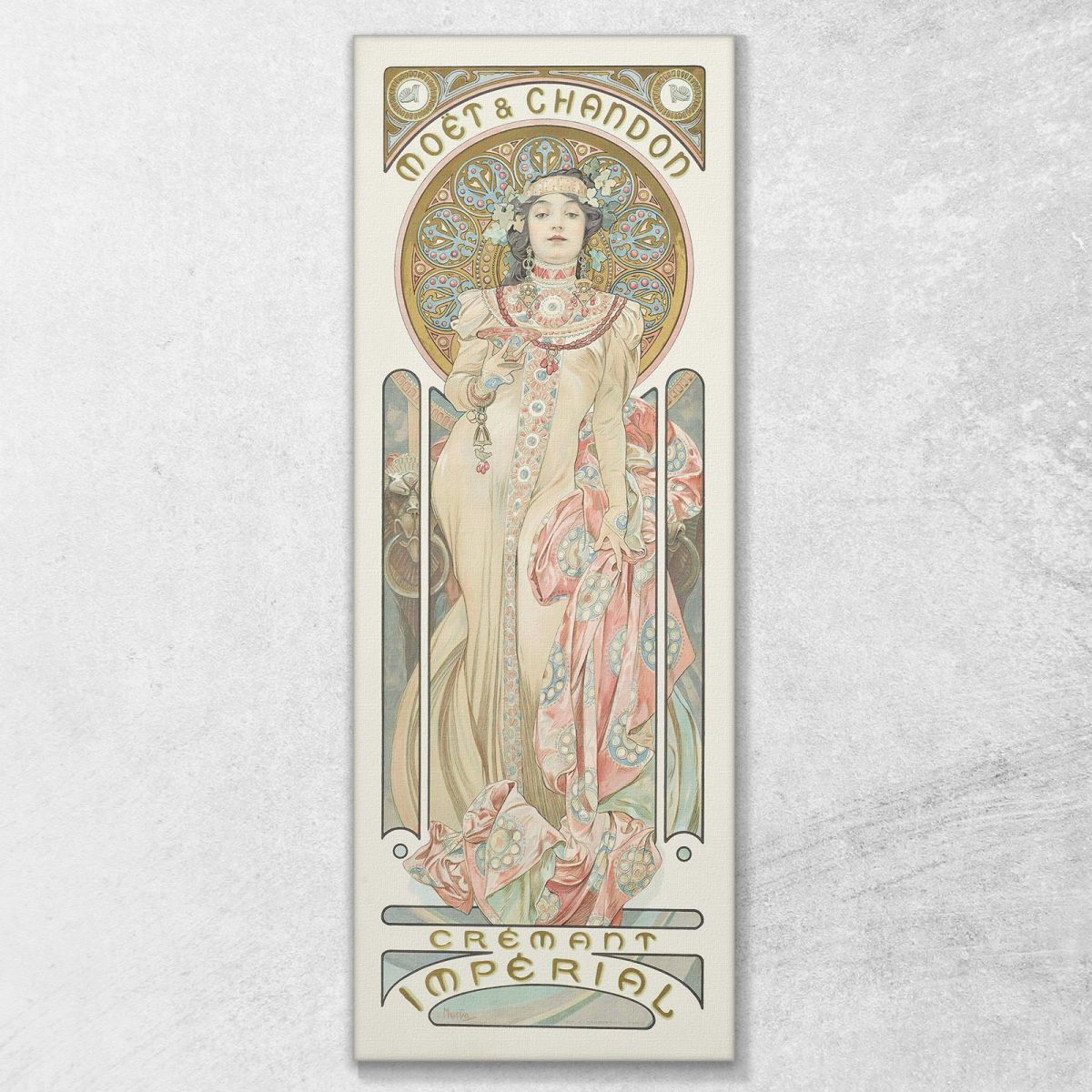 Moët & Chandon Dry Imperial Alphonse Mucha amu86 canvas print 