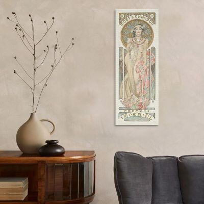 Moët & Chandon Dry Imperial Alphonse Mucha amu86 canvas print 