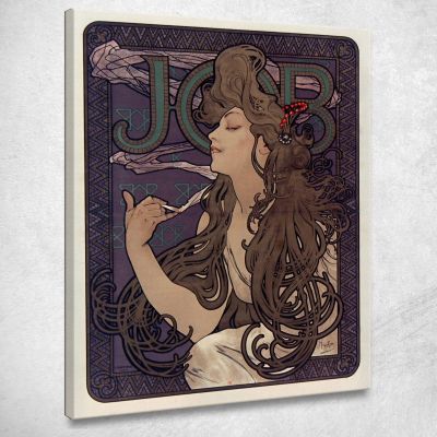 Advertisement For Job Cigarettes Alphonse Mucha amu97 canvas print 