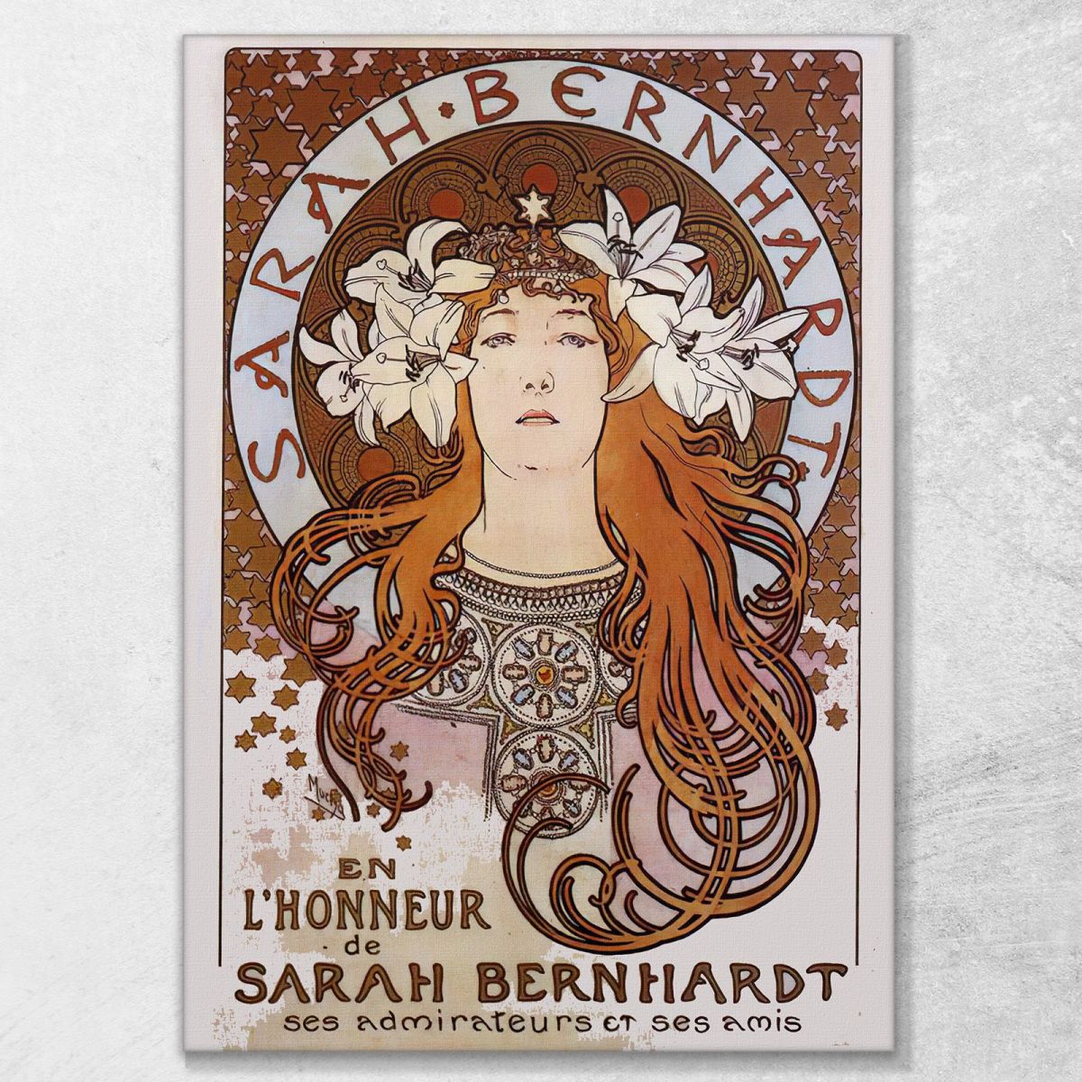 Sarah Bernhardt 1896 Alphonse Mucha amu106 canvas print 