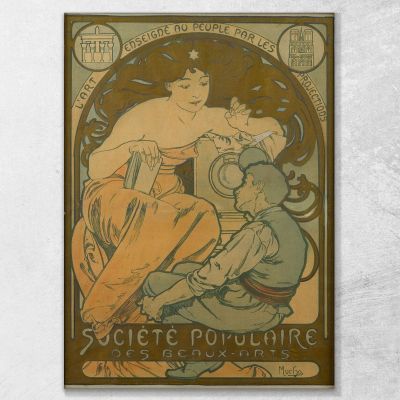 Popular Society Of Fine Arts Alphonse Mucha amu108 canvas print 