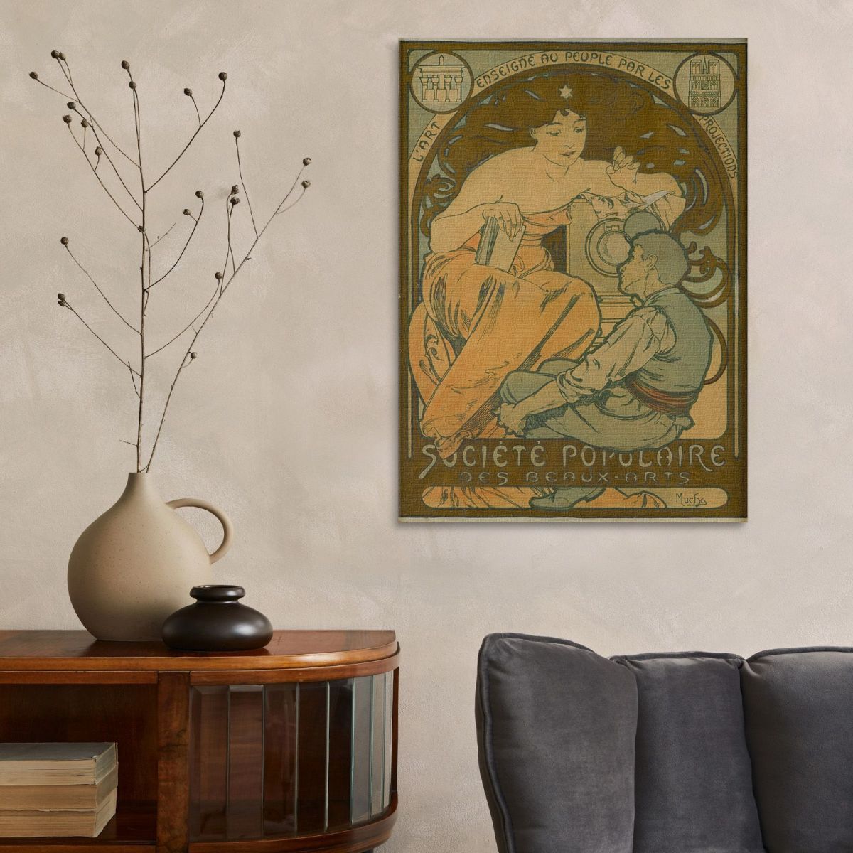 Popular Society Of Fine Arts Alphonse Mucha amu108 canvas print 