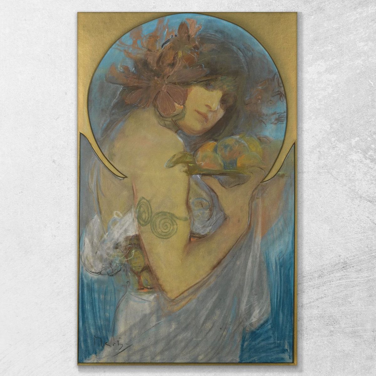 Study For Fruit Alphonse Mucha amu112 canvas print 