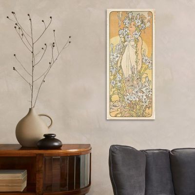 The Lily Alphonse Mucha amu120 canvas print 