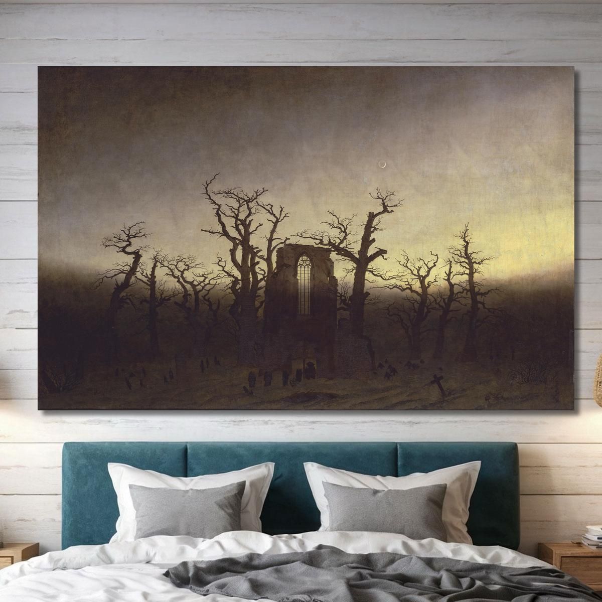 Abbey In The Oak Grove Caspar David Friedrich cdf1 canvas print 