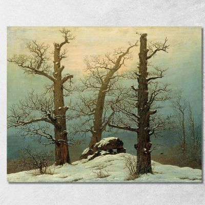Cairn In Snow Caspar David Friedrich cdf5 canvas print 