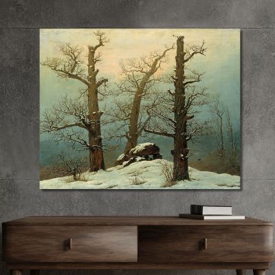 Cairn In Snow Caspar David Friedrich cdf5 canvas print 