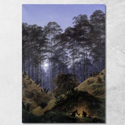 Forest Interior By Moonlight Caspar David Friedrich cdf6 canvas print 