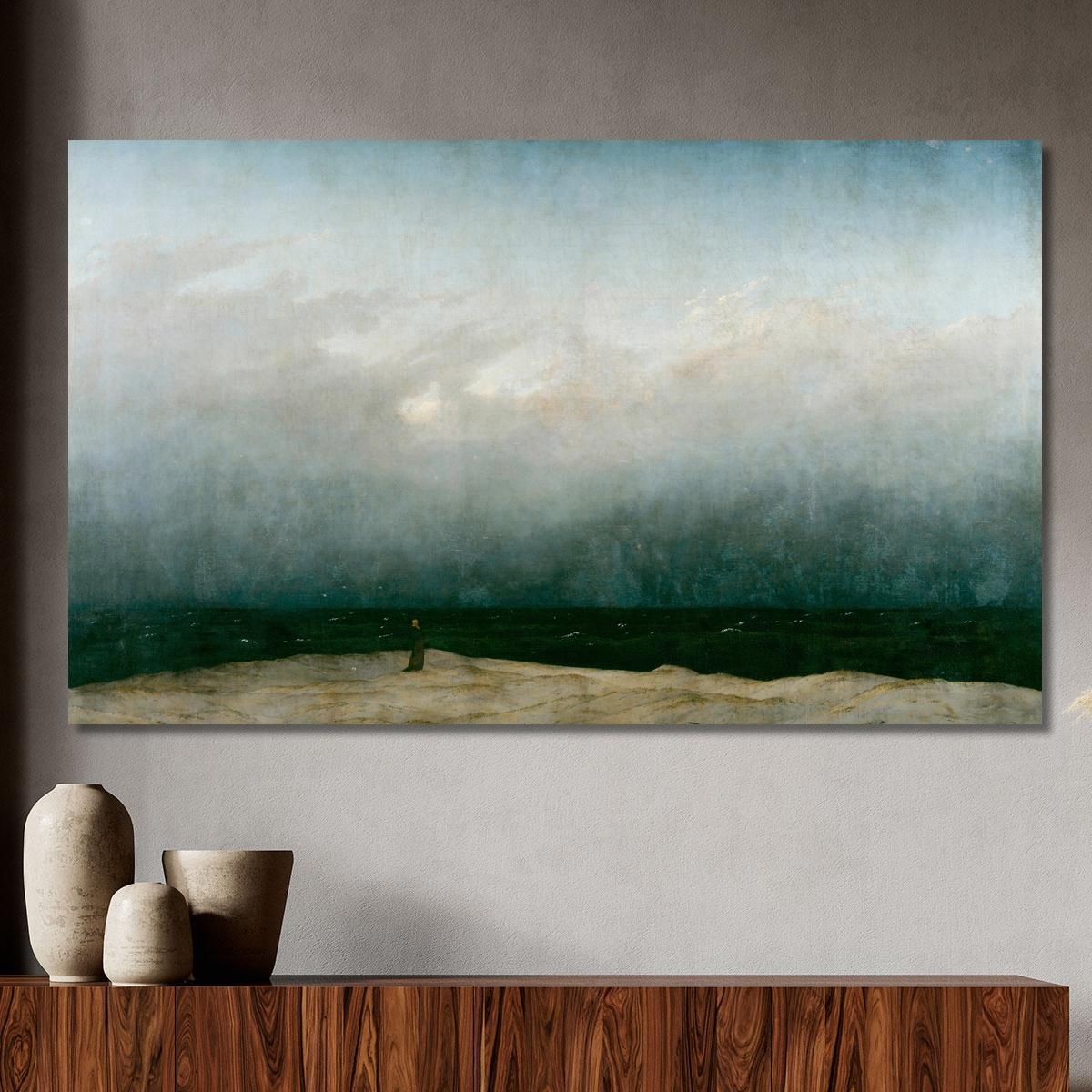 Monk By The Sea Caspar David Friedrich cdf17 canvas print 