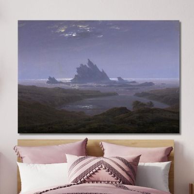 Rocky Reef On The Seashore Caspar David Friedrich cdf26 canvas print 