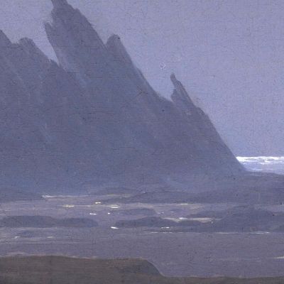 Rocky Reef On The Seashore Caspar David Friedrich cdf26 canvas print