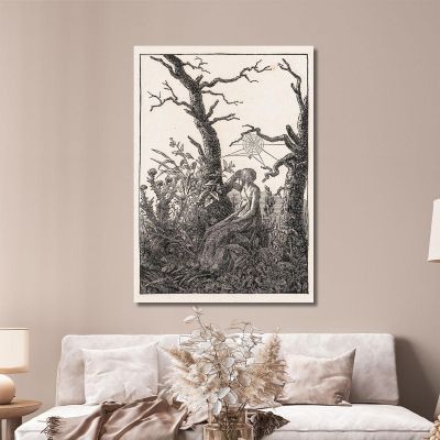 Seated Woman With A Spider S Web Caspar David Friedrich cdf28 canvas print 