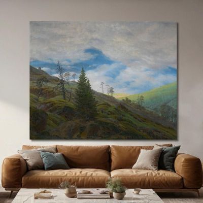 Sunburst In The Giant Mountains Caspar David Friedrich cdf29 canvas print 