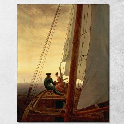 On The Sailing Boat Caspar David Friedrich cdf31 canvas print 