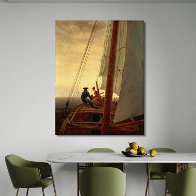 On The Sailing Boat Caspar David Friedrich cdf31 canvas print 