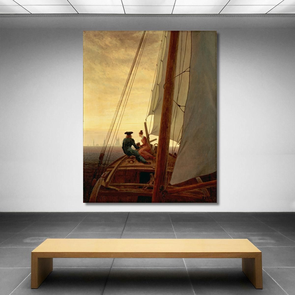 On The Sailing Boat Caspar David Friedrich cdf31 canvas print 