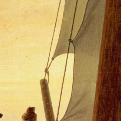 On The Sailing Boat Caspar David Friedrich cdf31 canvas print