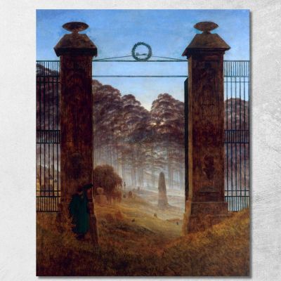 The Cemetery Caspar David Friedrich cdf33 canvas print 