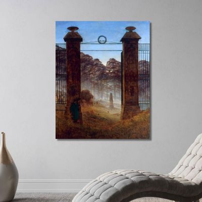 The Cemetery Caspar David Friedrich cdf33 canvas print 