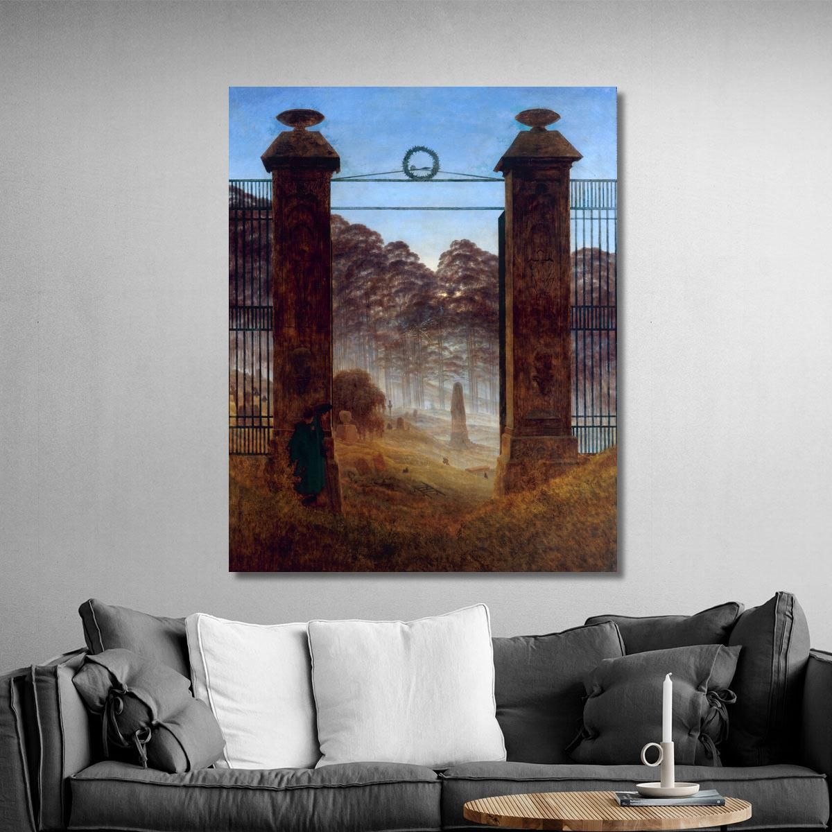 The Cemetery Caspar David Friedrich cdf33 canvas print 