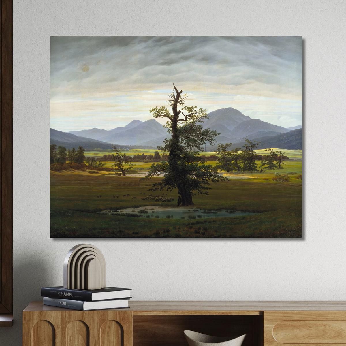 Village Landscape In Morning Light The Lone Tree 1822 Caspar David Friedrich cdf43 canvas print 