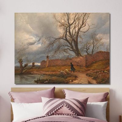 Wanderer In The Storm Caspar David Friedrich cdf44 canvas print 