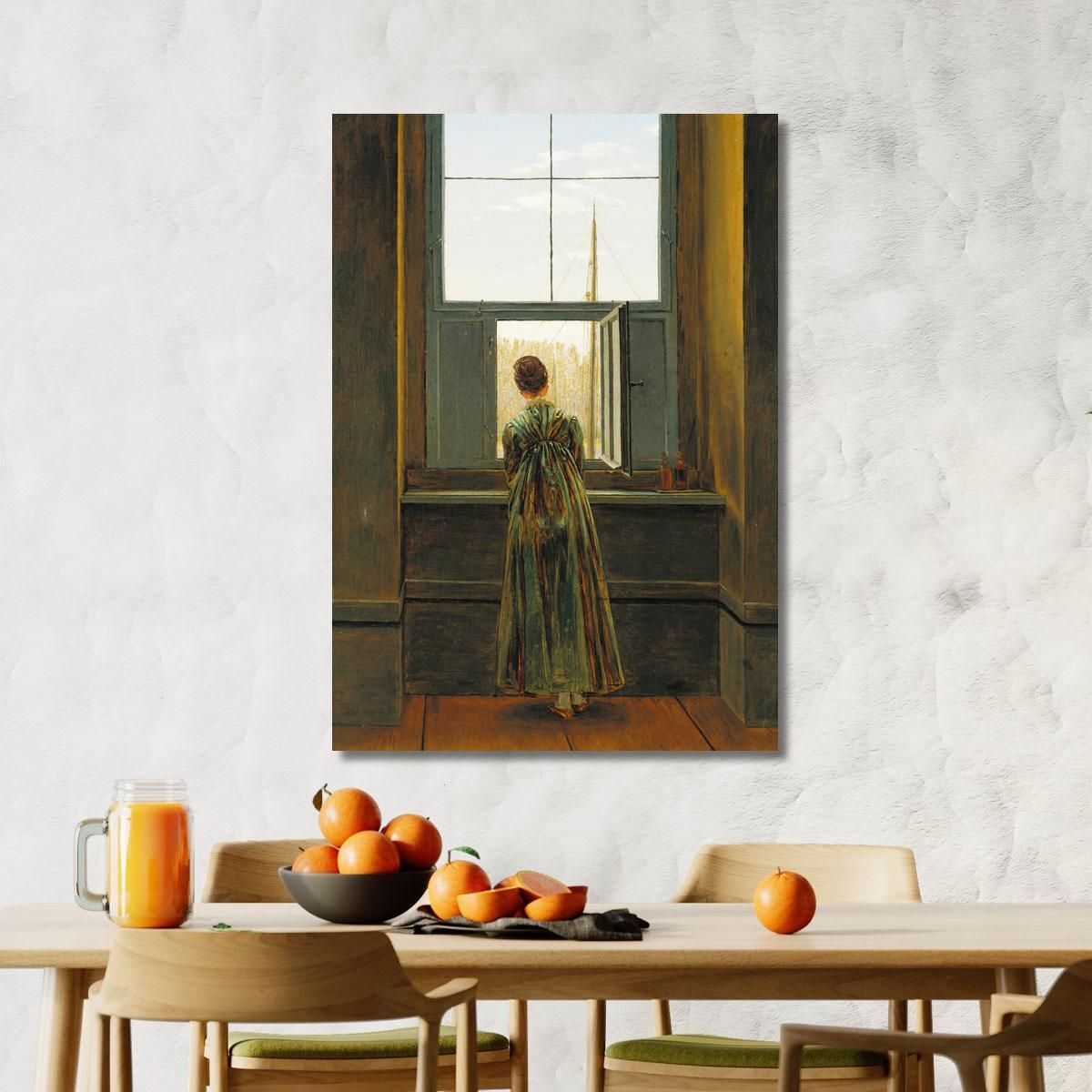 Woman At A Window Caspar David Friedrich cdf47 canvas print 