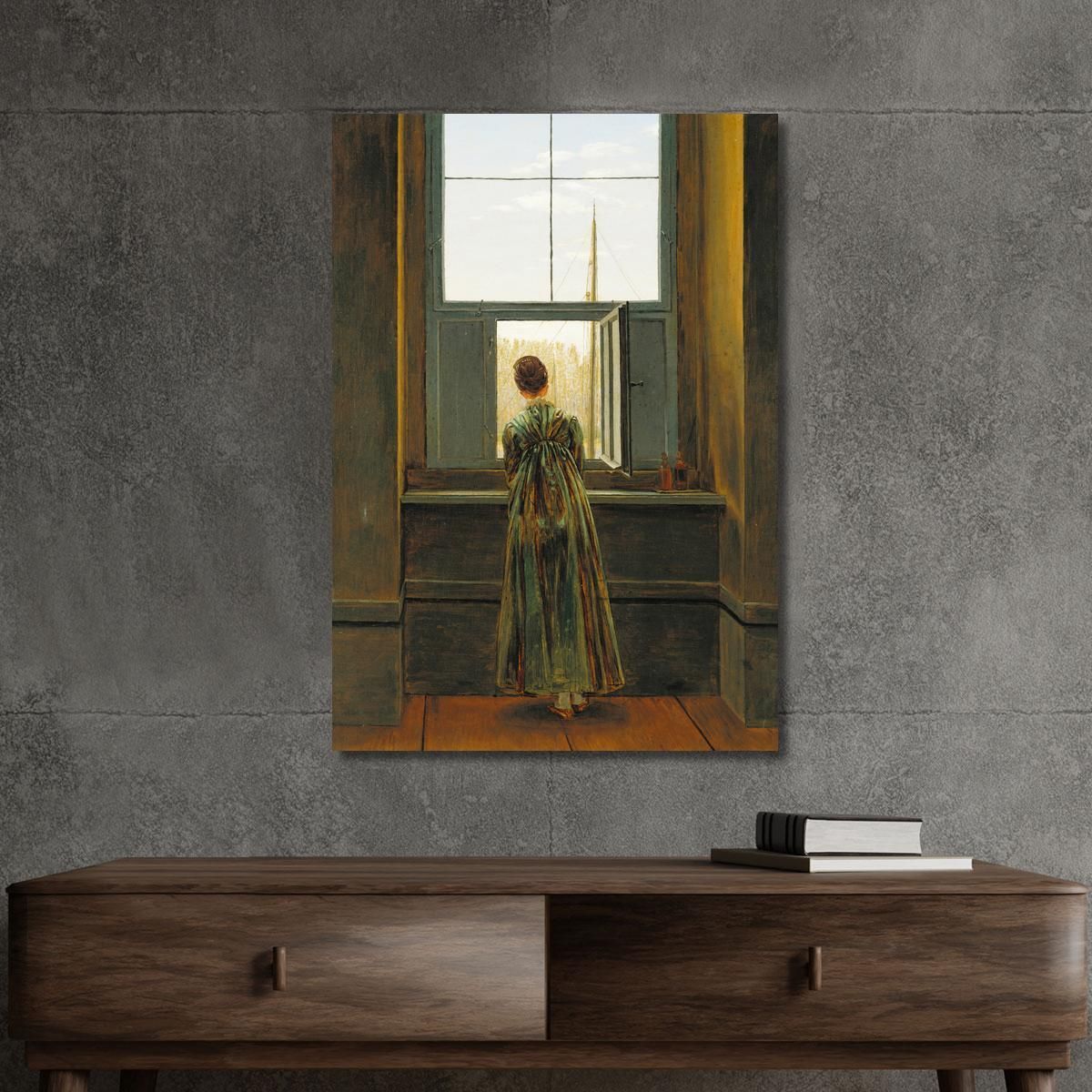 Woman At A Window Caspar David Friedrich cdf47 canvas print 