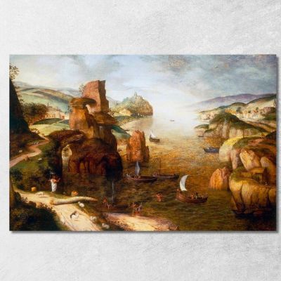 Christ And Apostles At The Sea Of Galilee 1553 Pieter Bruegel pbr8 canvas print 