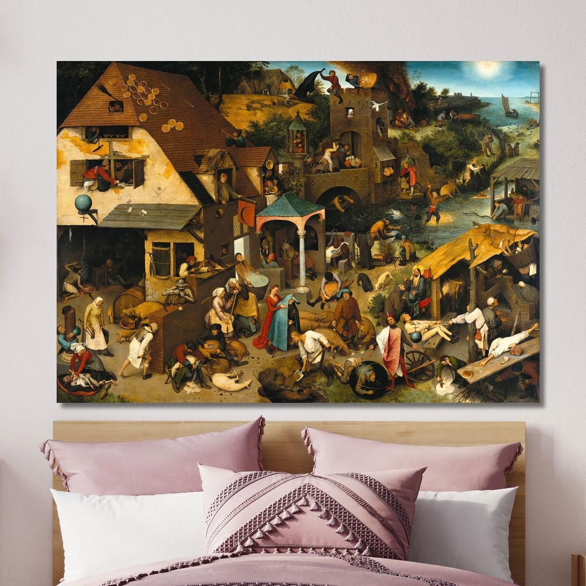 Netherlandish Proverbs 1559 Pieter Bruegel pbr14 canvas print 