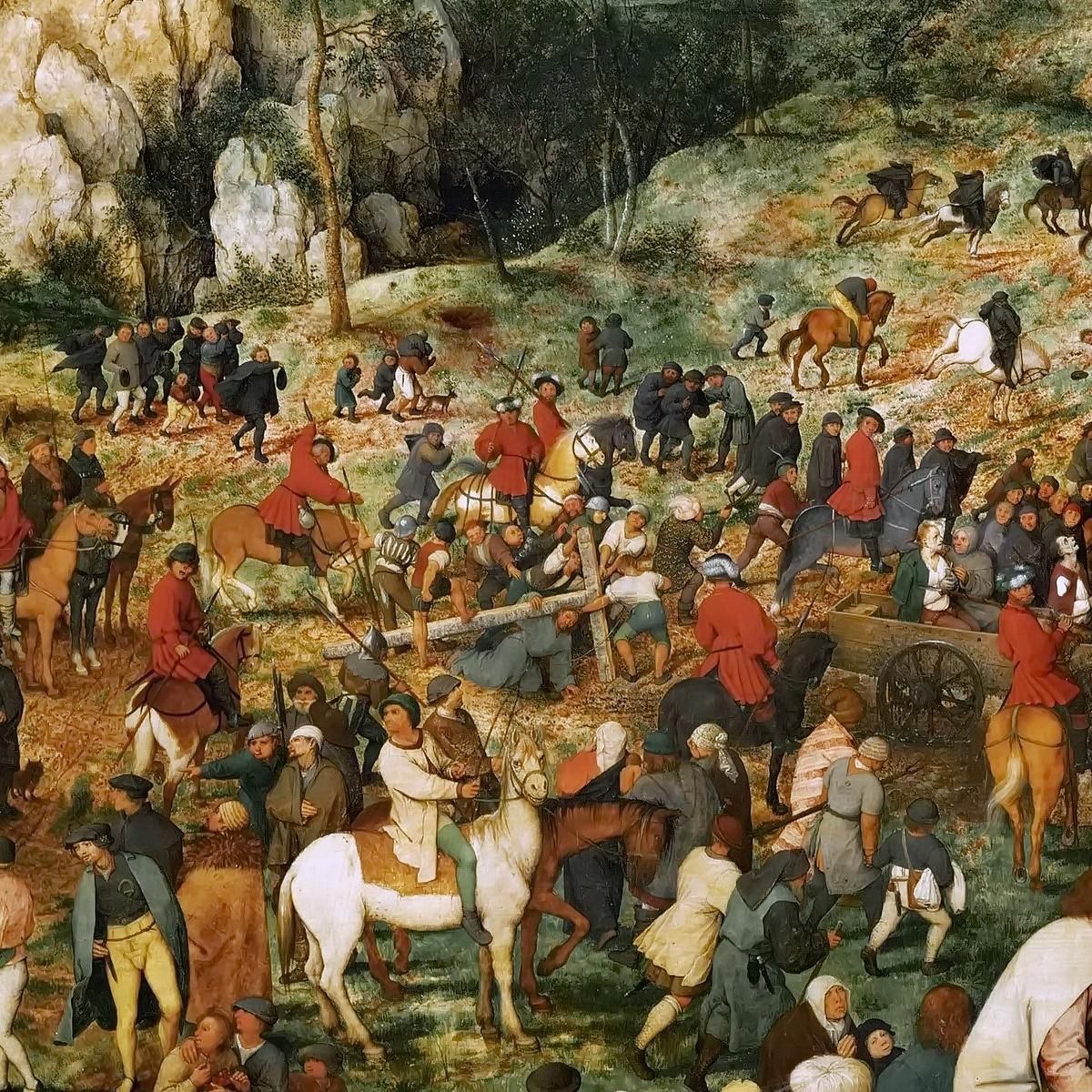 The Procession To Calvary Pieter Bruegel pbr16 canvas print
