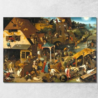 The_Dutch_Proverbs Pieter Bruegel pbr19 canvas print 