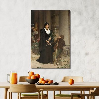 Mireille Giving Alms Outside Saint-Trophime 1882 Pierre-Auguste Cot pac1 canvas print 