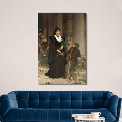 Mireille Giving Alms Outside Saint-Trophime 1882 Pierre-Auguste Cot pac1 canvas print 