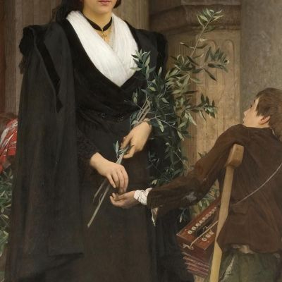 Mireille Giving Alms Outside Saint-Trophime 1882 Pierre-Auguste Cot pac1 canvas print