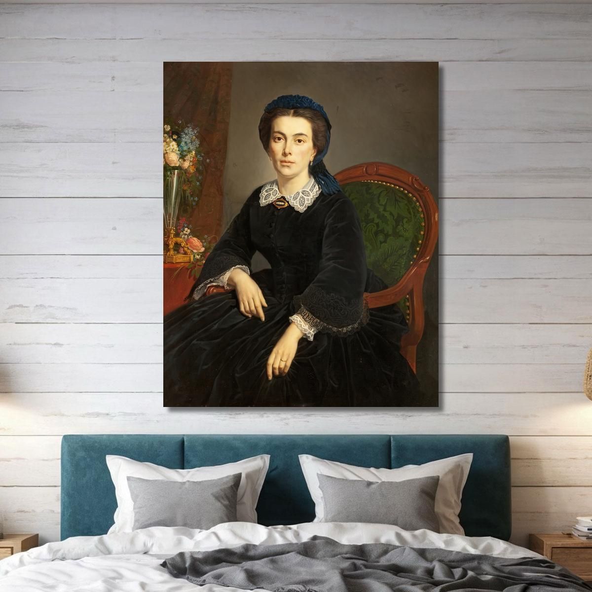 Portrait Of Madame Gervais 1863 Pierre-Auguste Cot pac3 canvas print 